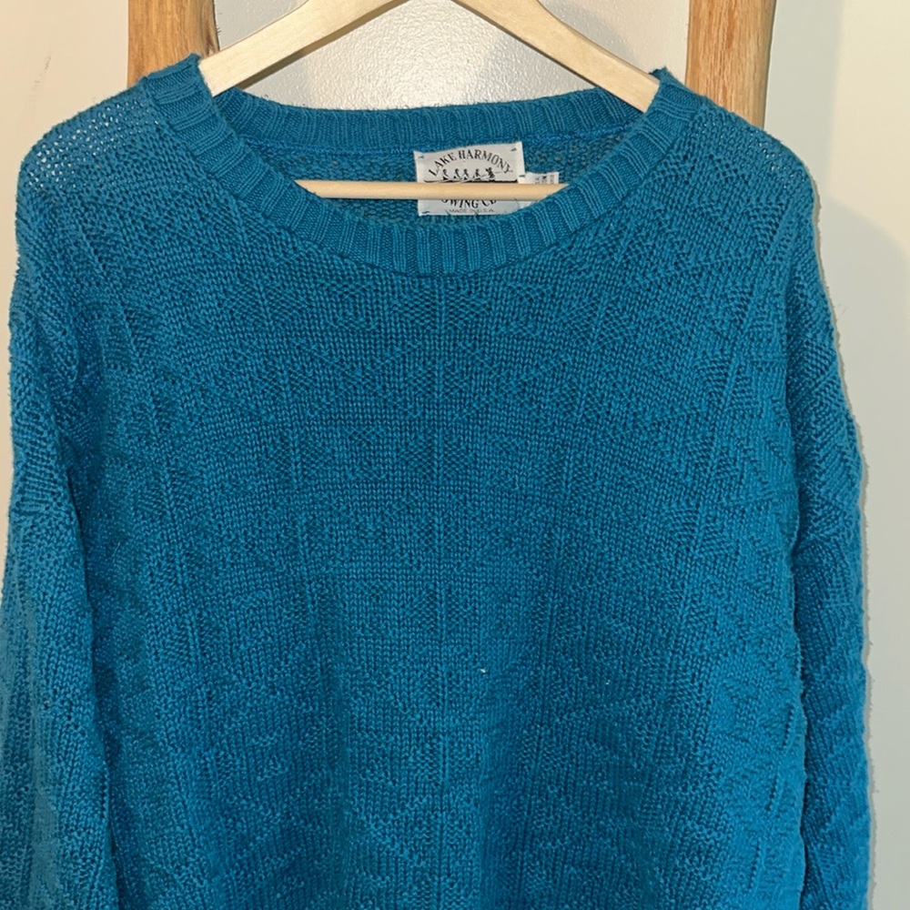 RARE Vintage 1990s Electric Blue Sweater